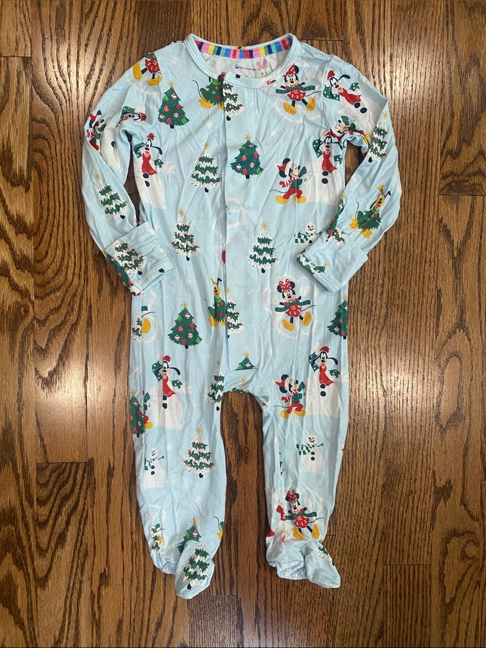 Magnetic Me Disney Mickey and Me Snow Excited bamboo footie, size 6-9 months.